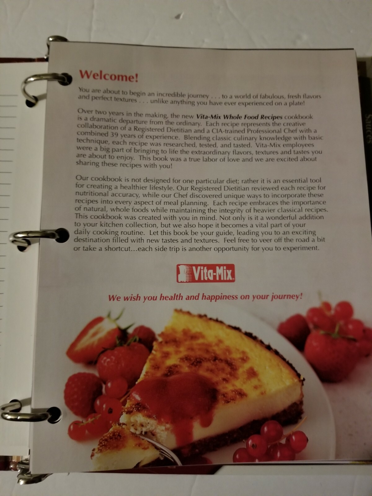 VITA MIX RECIPE BOOK WITH CD.