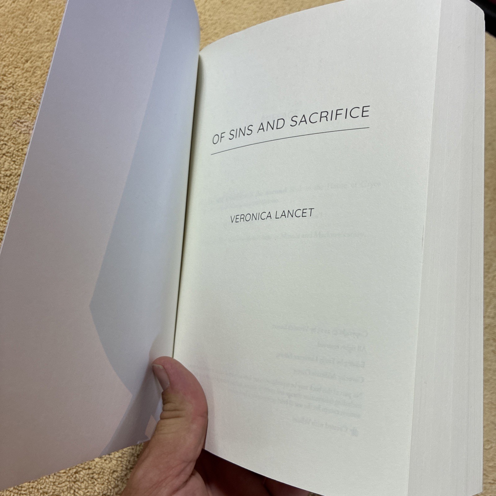 Of Sins and Sacrifice by Veronica Lancet (2025 Indie TPB)