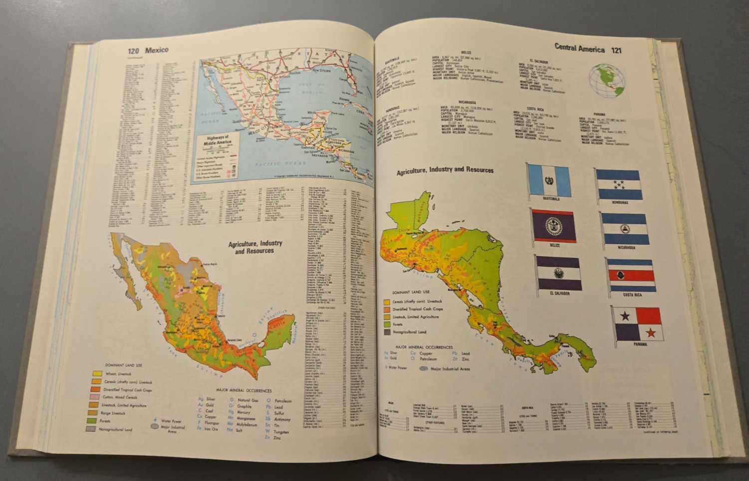 Funk And Wagnalls Hammond World Atlas 1988 Hardback Book Map