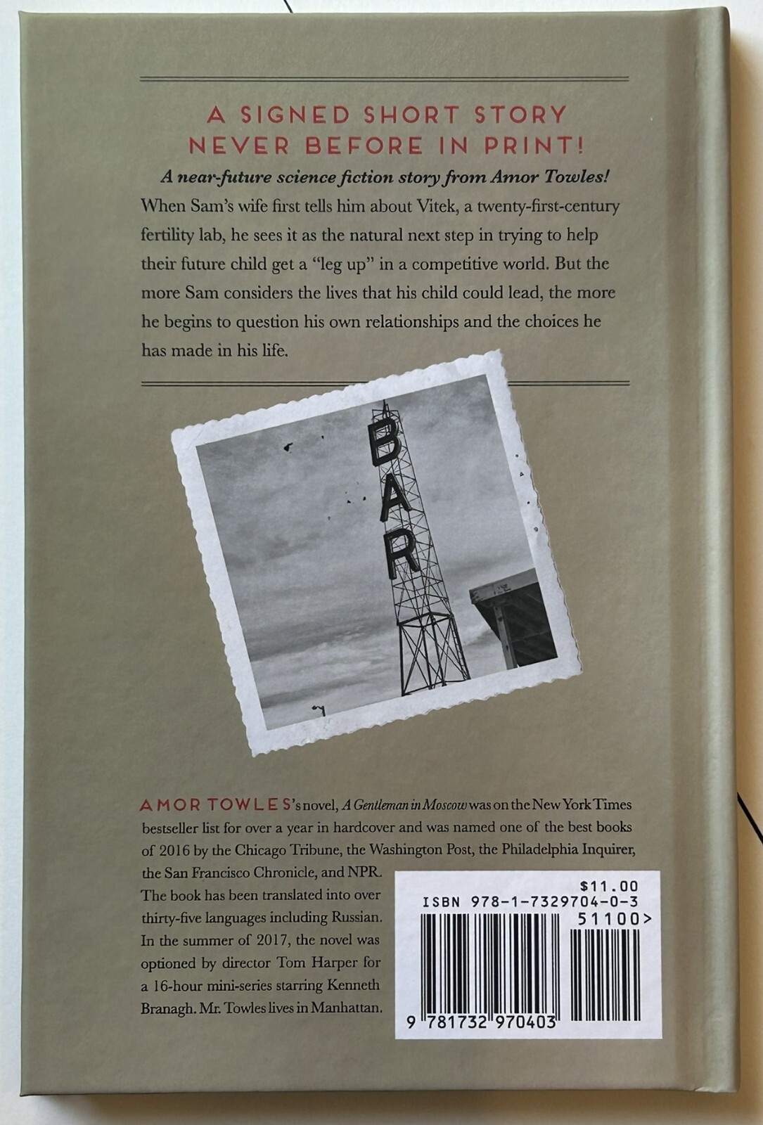 SIGNED You Have Arrived at your Destination by Amor Towles FIRST EDITION
