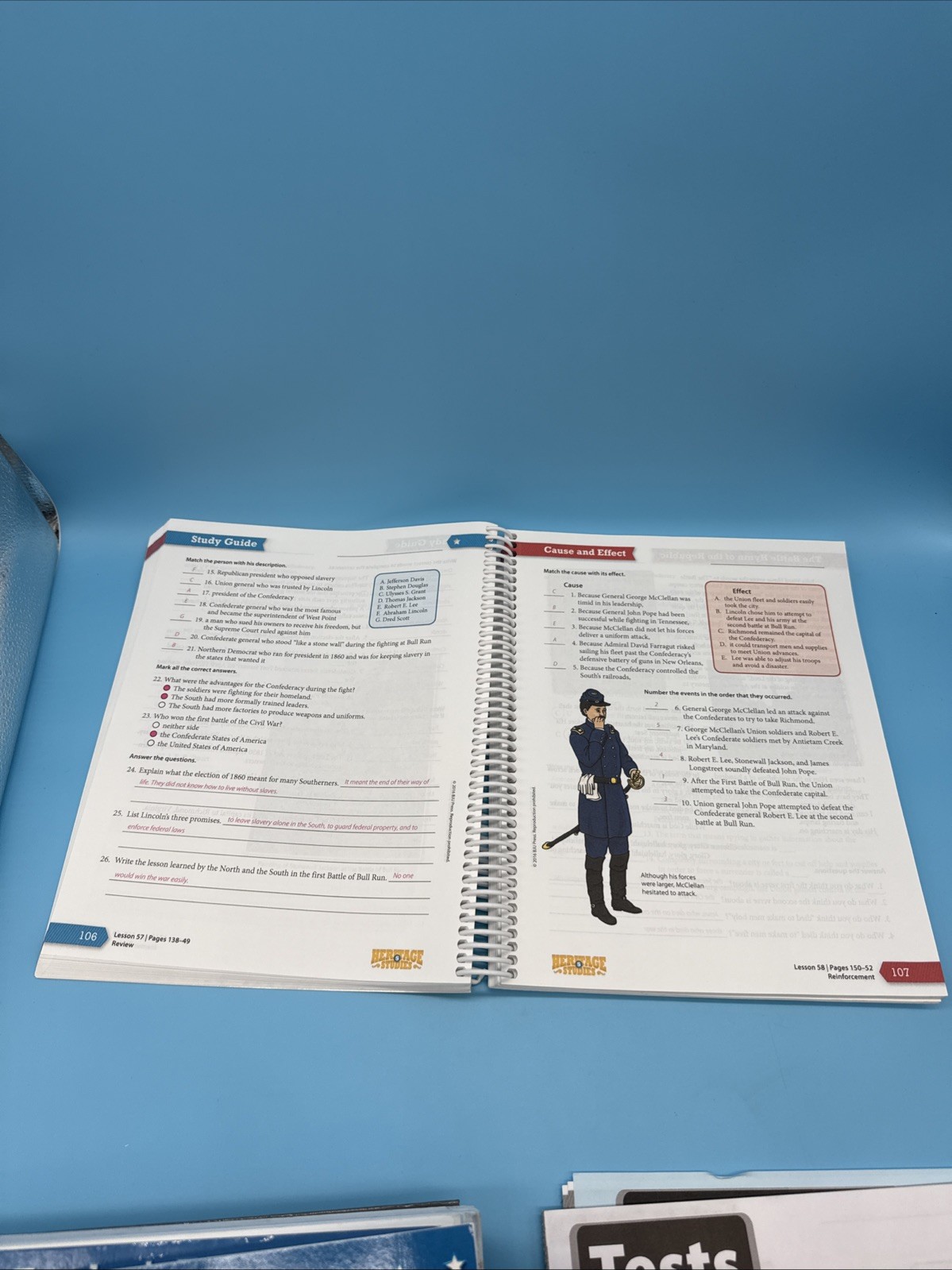 Bob Jones Heritage Studies 5 History Set- Text, Test, Activities, Key & Teacher