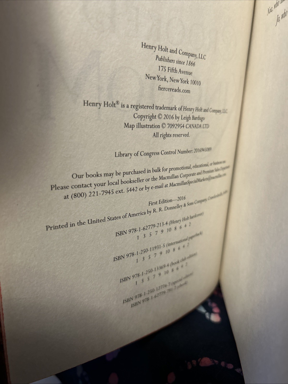 Crooked Kingdom by Leigh Bardugo 1st Edition 1st Print Sprayed Red Edges