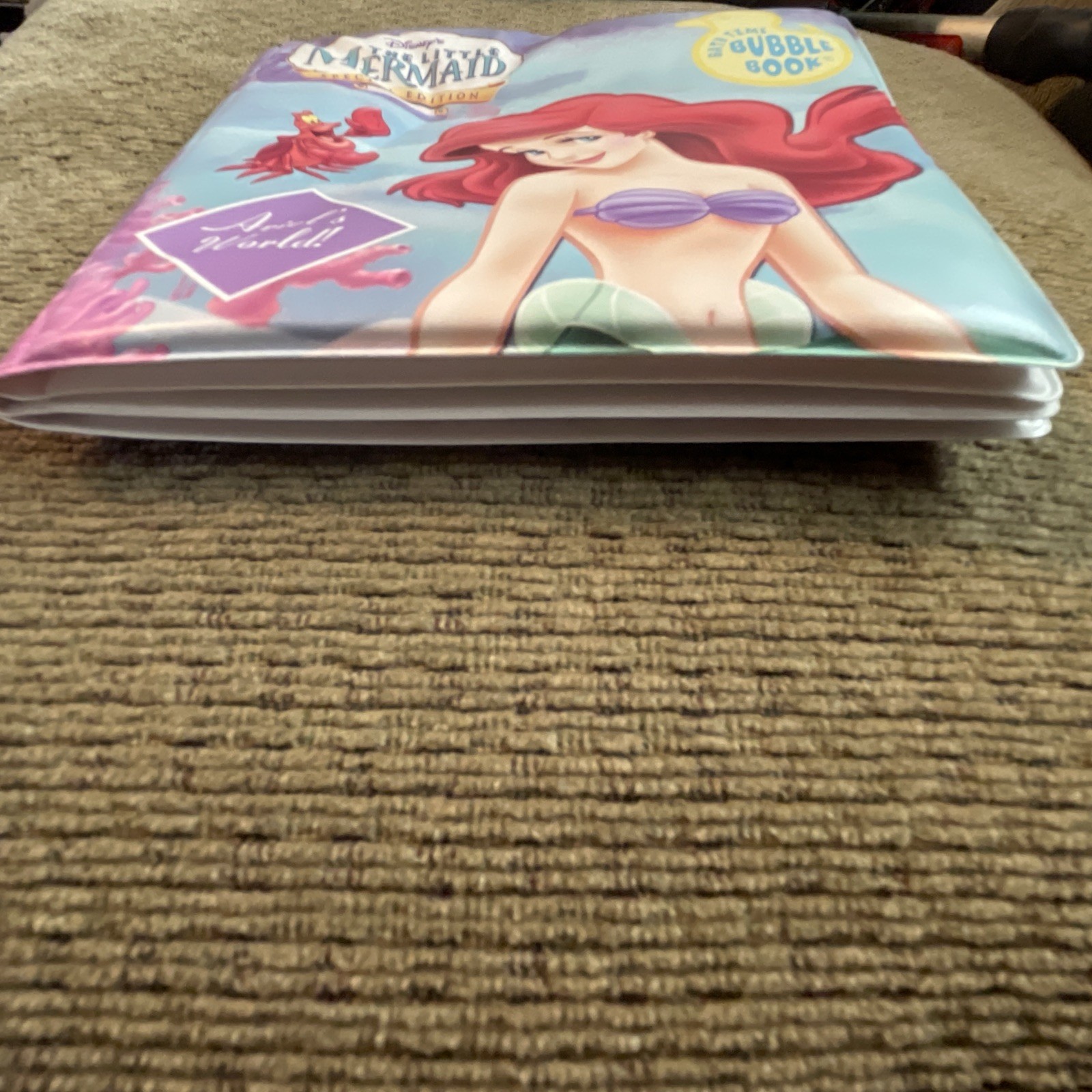 Disney Little Mermaid Ariel Bath Toy Time Bubble Book Ariel’s World Kids 2008