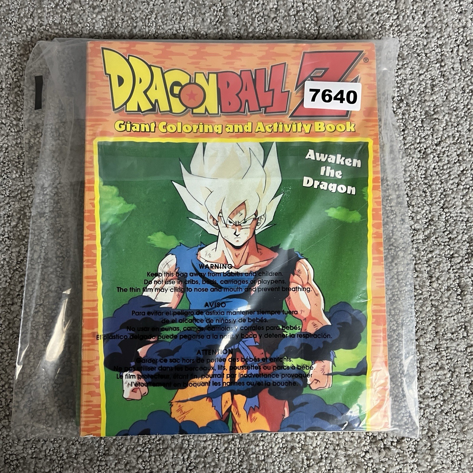 Vintage Dragon Ball Z Giant Coloring & Activity Books Lot of 2 (1 Page Used)