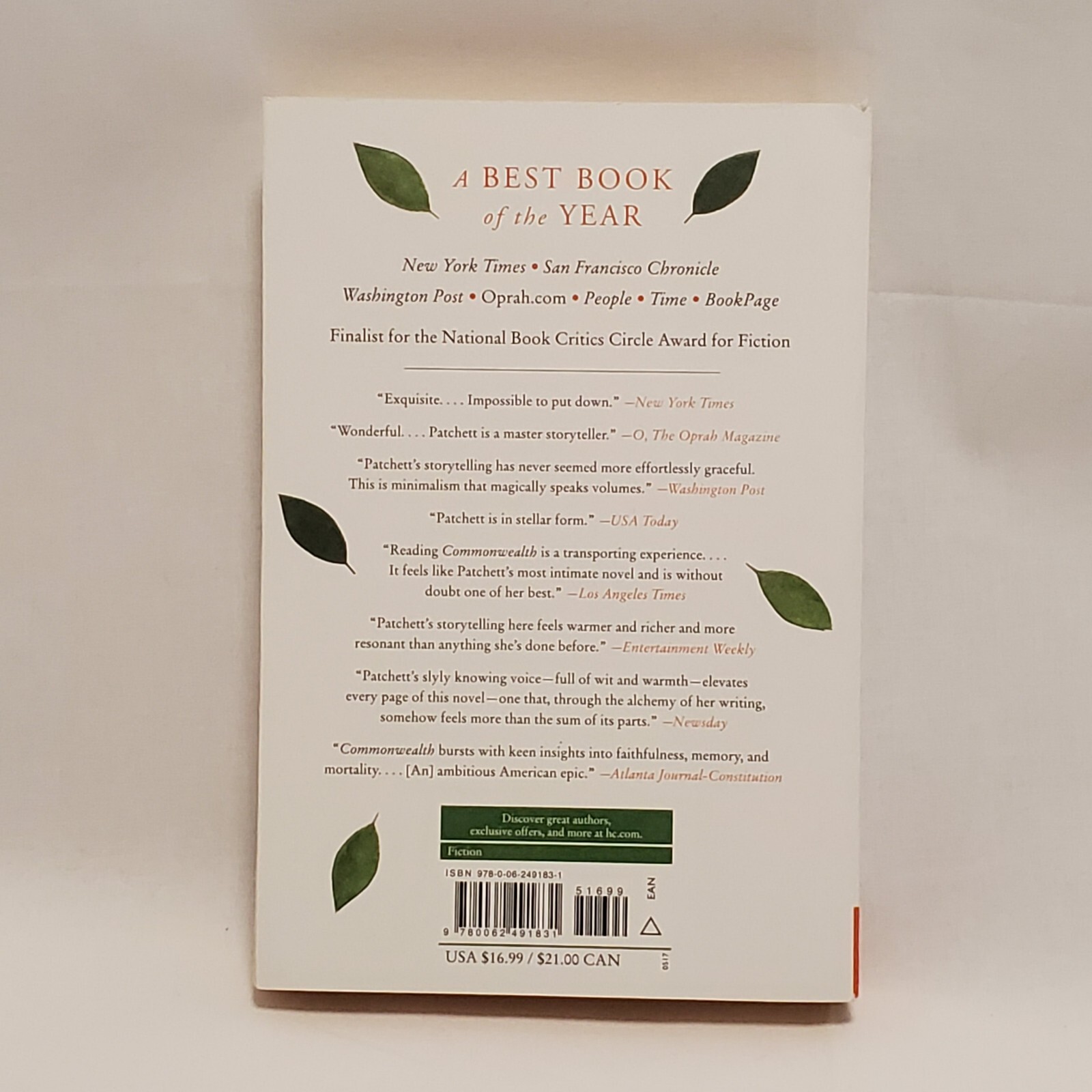 Commonwealth – Patchett, Ann, Harper Perennial, Paperback