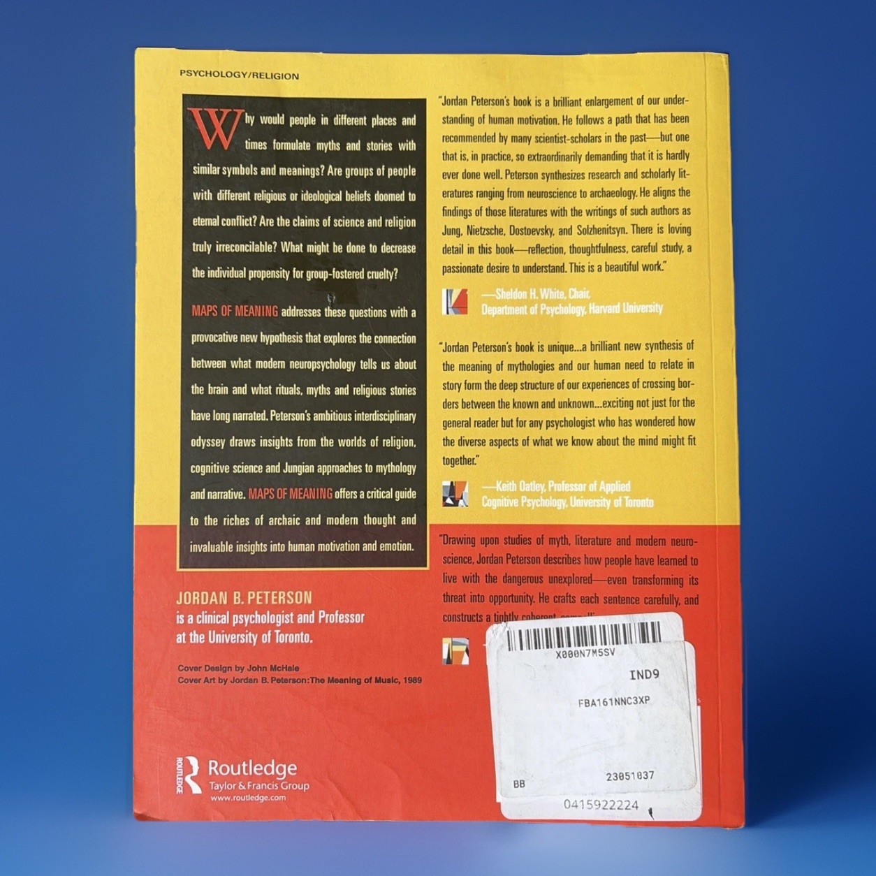 Maps of Meaning Jordan B. Peterson 1999 Psychology Philosophy Routledge