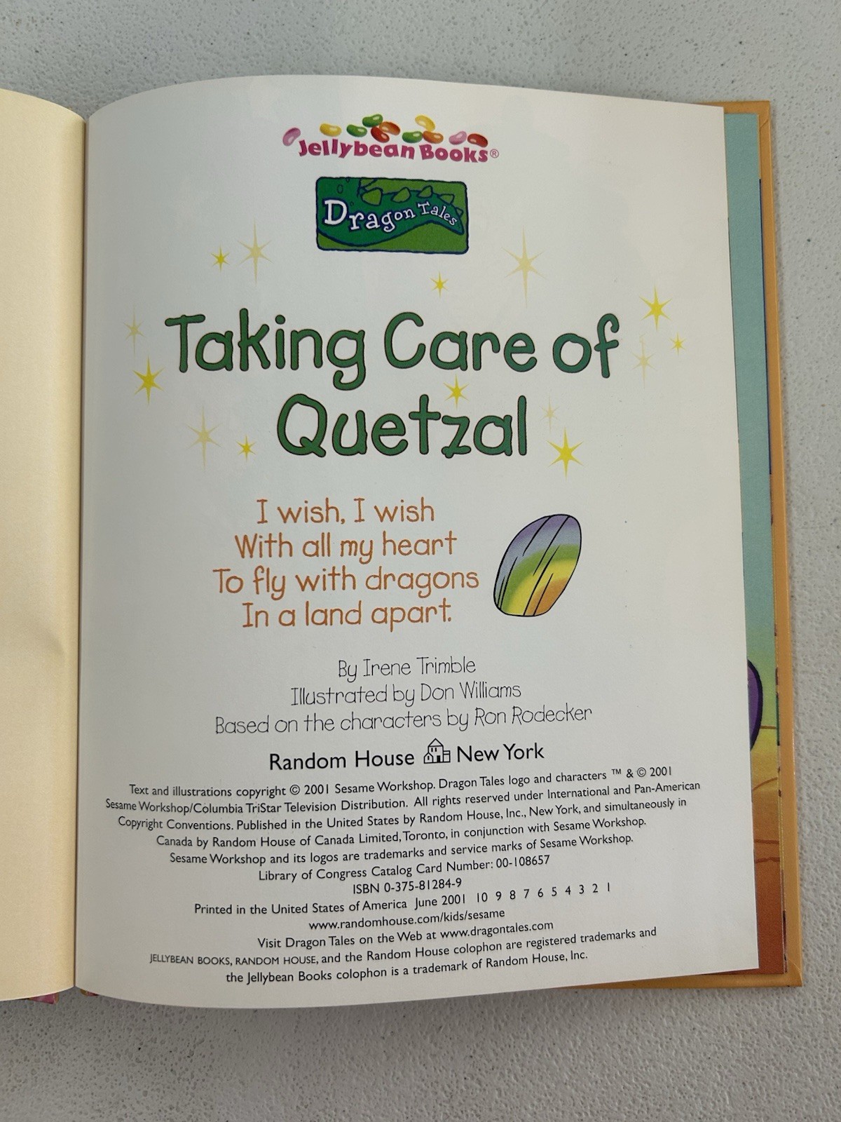 Dragon Tales: Taking Care of Quetzal Vintage Jellybean Books