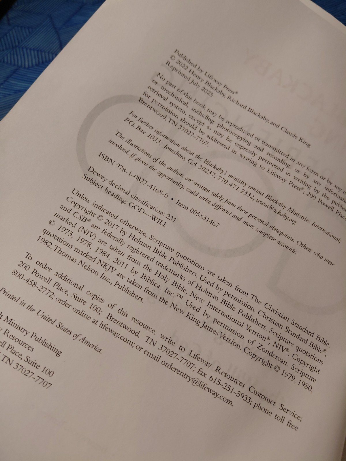 Experiencing God Bible Study Workbook Blackaby King Lifeway 12 Session