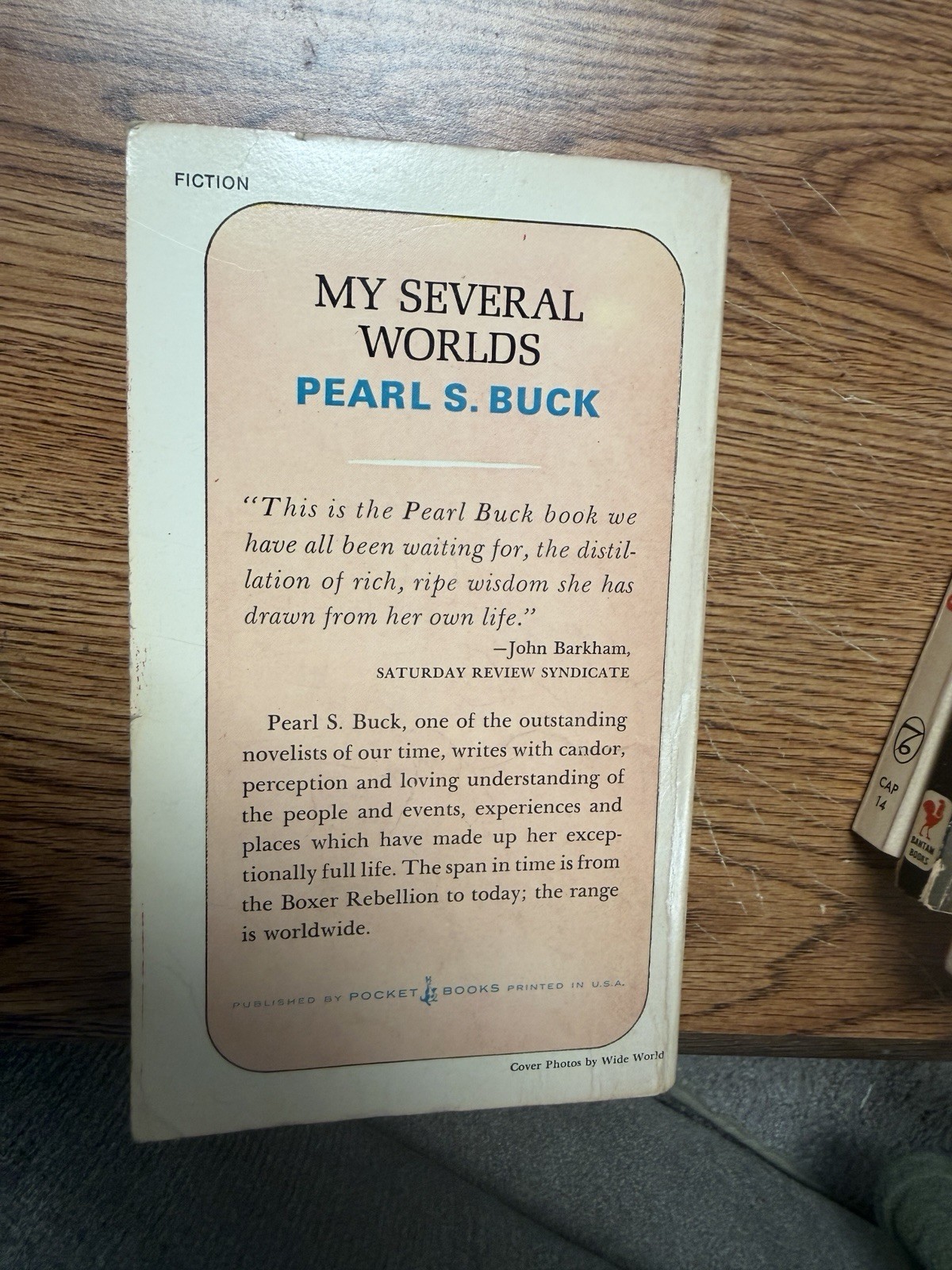 Pearl S. Buck My Several Worlds Paperback Pocket Books 1956 Vintage
