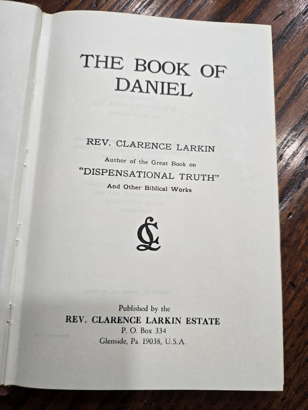 The Book of Daniel Rev Clarence Larkin Vintage 1929 Hardcover Biblical Prophecy