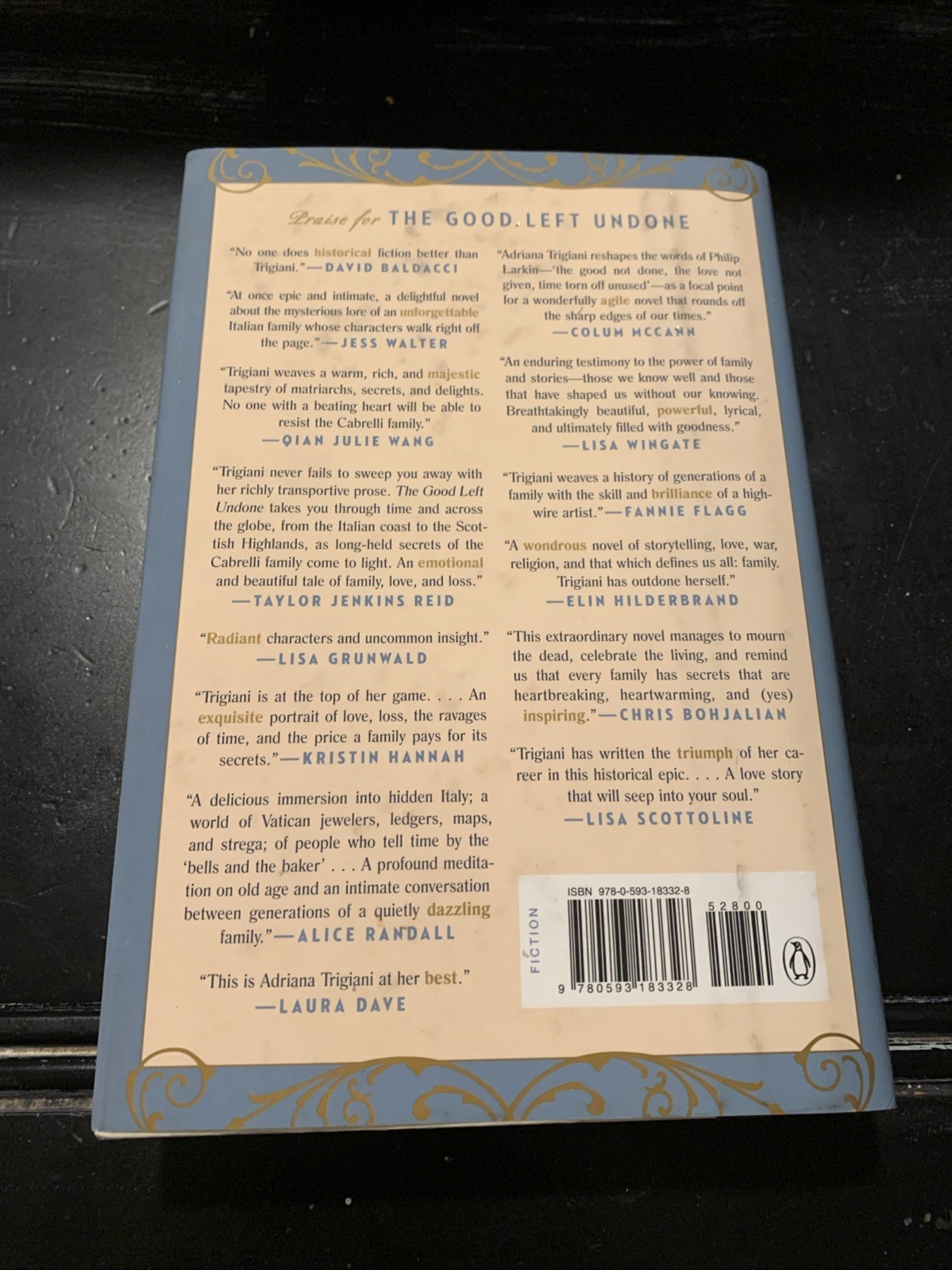 Good Left Undone : A Novel by Adriana Trigiani (2022, Hardcover) Signed 1st Edit