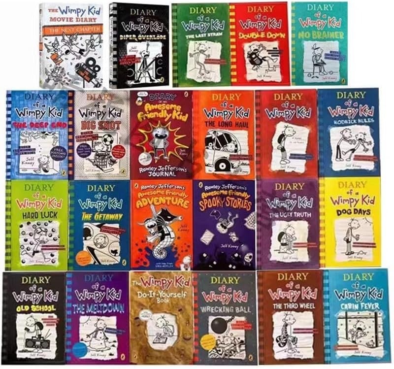 Diary of a Wimpy Kid by Jeff Kinney 25 Books Collection Set – Ages 7+ Paperback