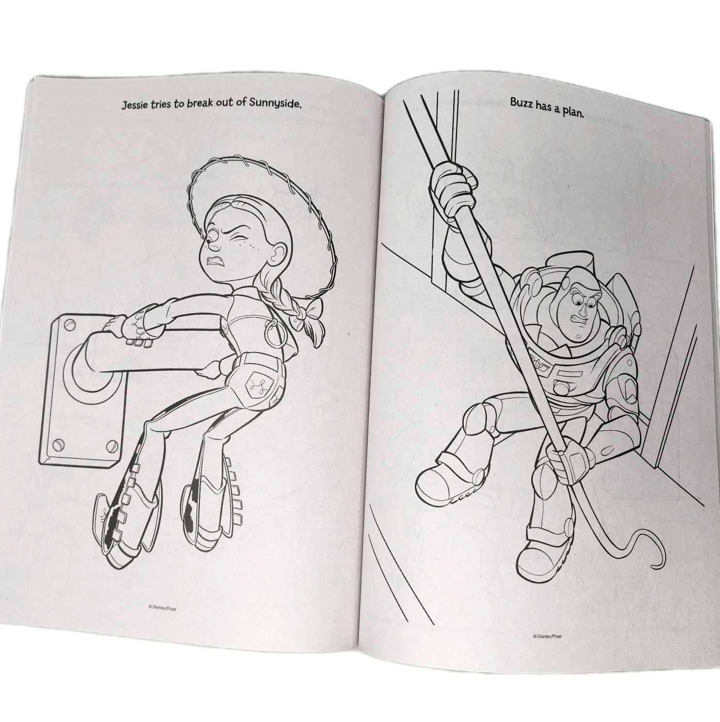 Set of 2 Disney Pixar Toy Story Buzz Lilo & Stitch Alien Color Coloring Book Lot