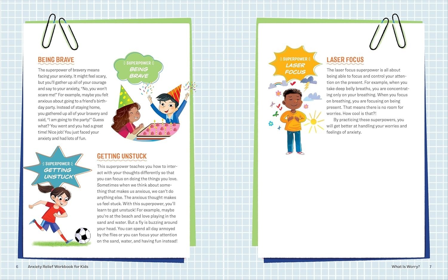 Workbook for Kids: Anxiety Relief / Growth Mindset / Mindfulness 3 book set lot
