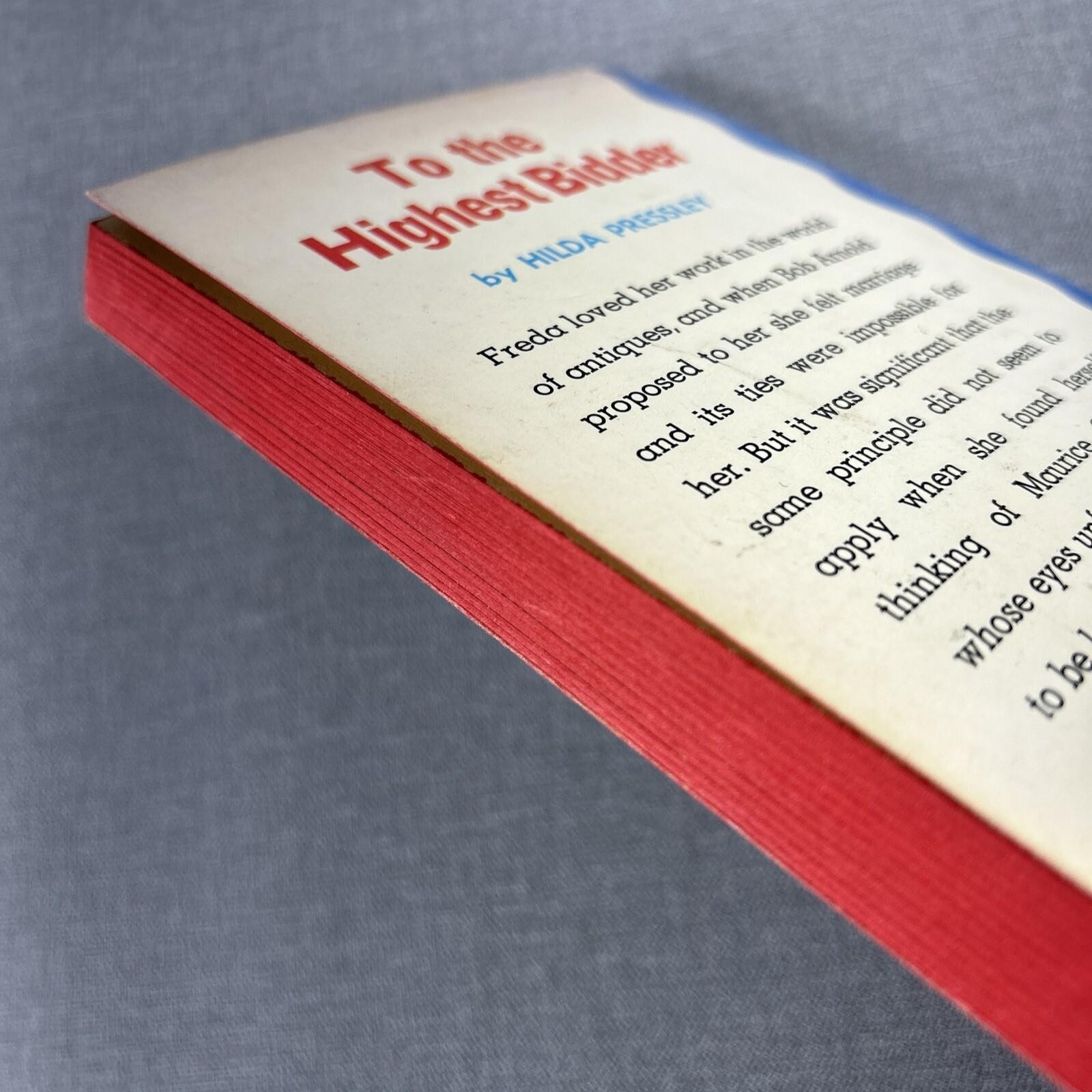 To The Highest Bidder by Hilda Pressley 1971 Harlequin Romance Paperback Book