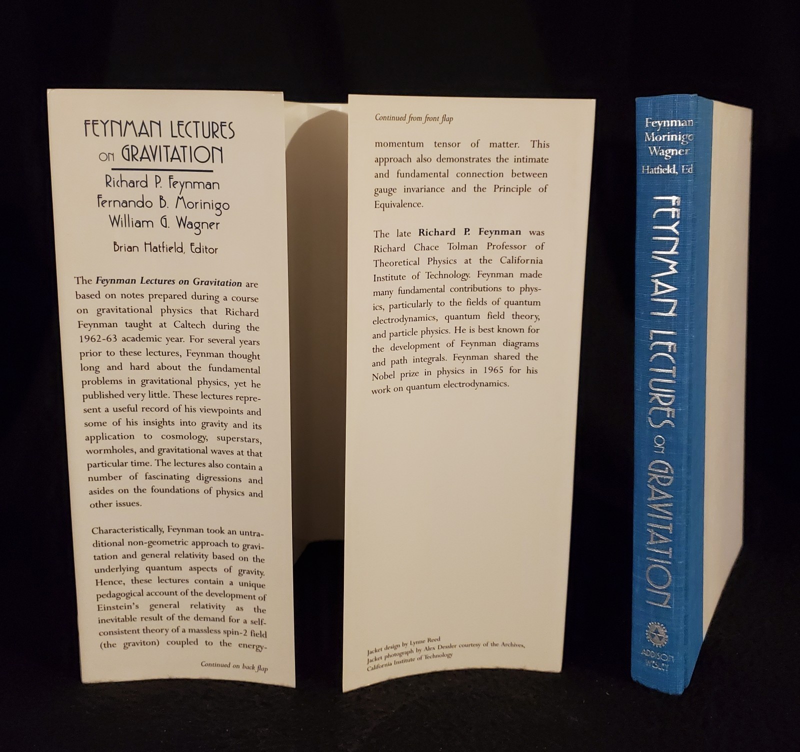 Feynman Lectures on Gravitation by Richard Feynman 1995 Hardcover DJ 1st Print