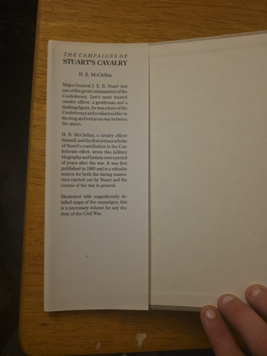 The Campaigns of Stuarts Cavalry – Hardcover By McClellan, H B – VERY GOOD