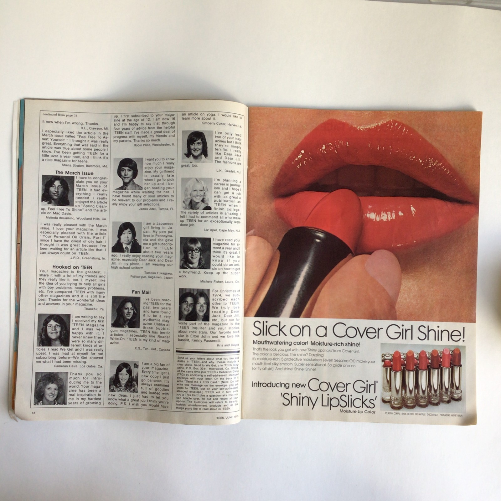 Vintage TEEN Magazine – JUNE 1976 Young & Lovin 96 Pages Fashion, Ads, Advice