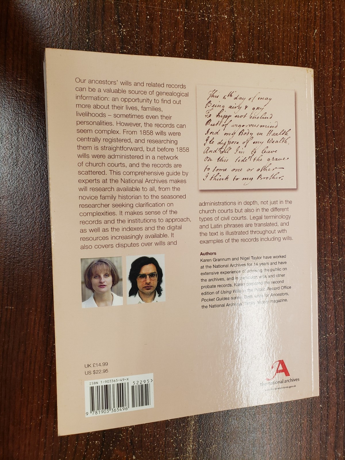 WILLS & PROBATE Records, by Grannum 2004 USED Genealogy Book 220 pages