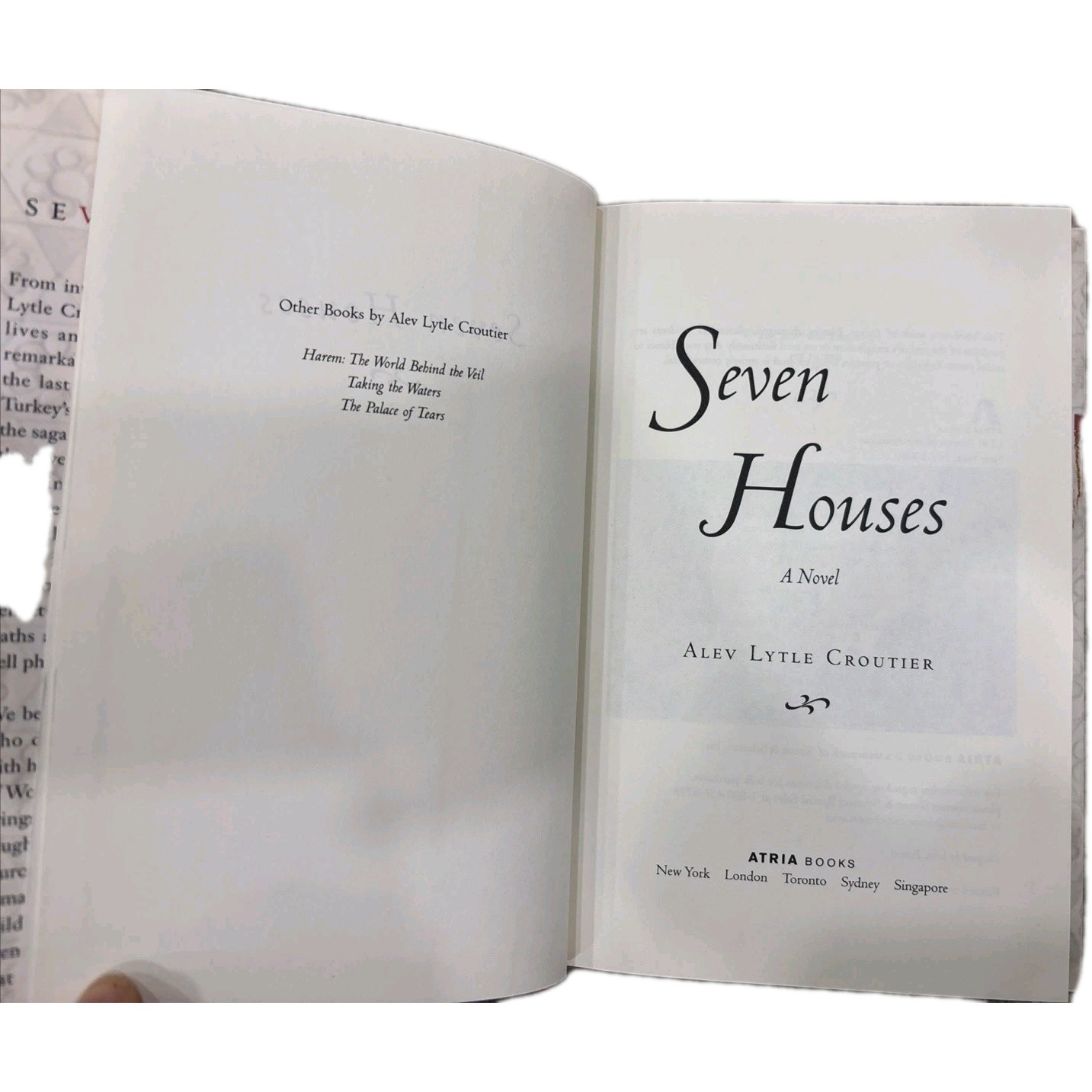Seven Houses : A Novel by Alev Lytle Croutier (2002, Hardcover)