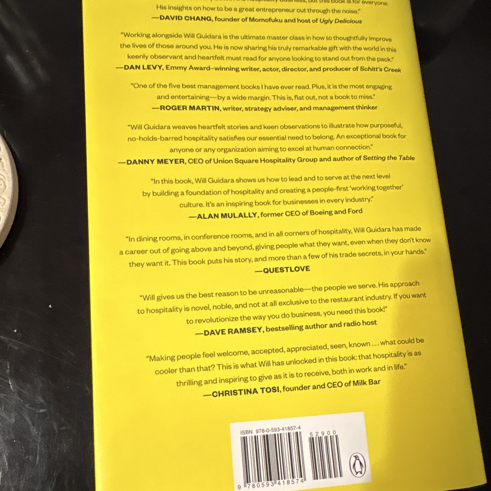 Will Guidara Unreasonable Hospitality HC 2022 Dust Jacket Leadership Book