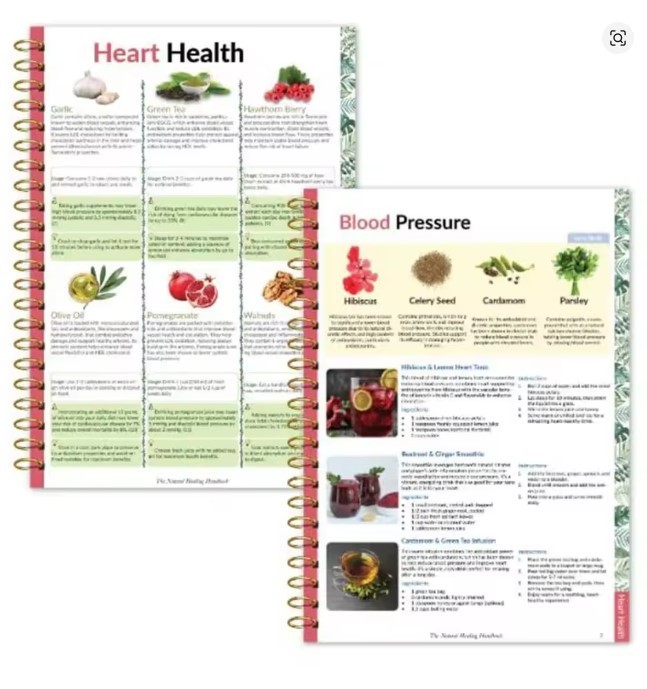 The Natural Healing Handbook, Spiral-Bound Guide For Herbal Remedies And Natural