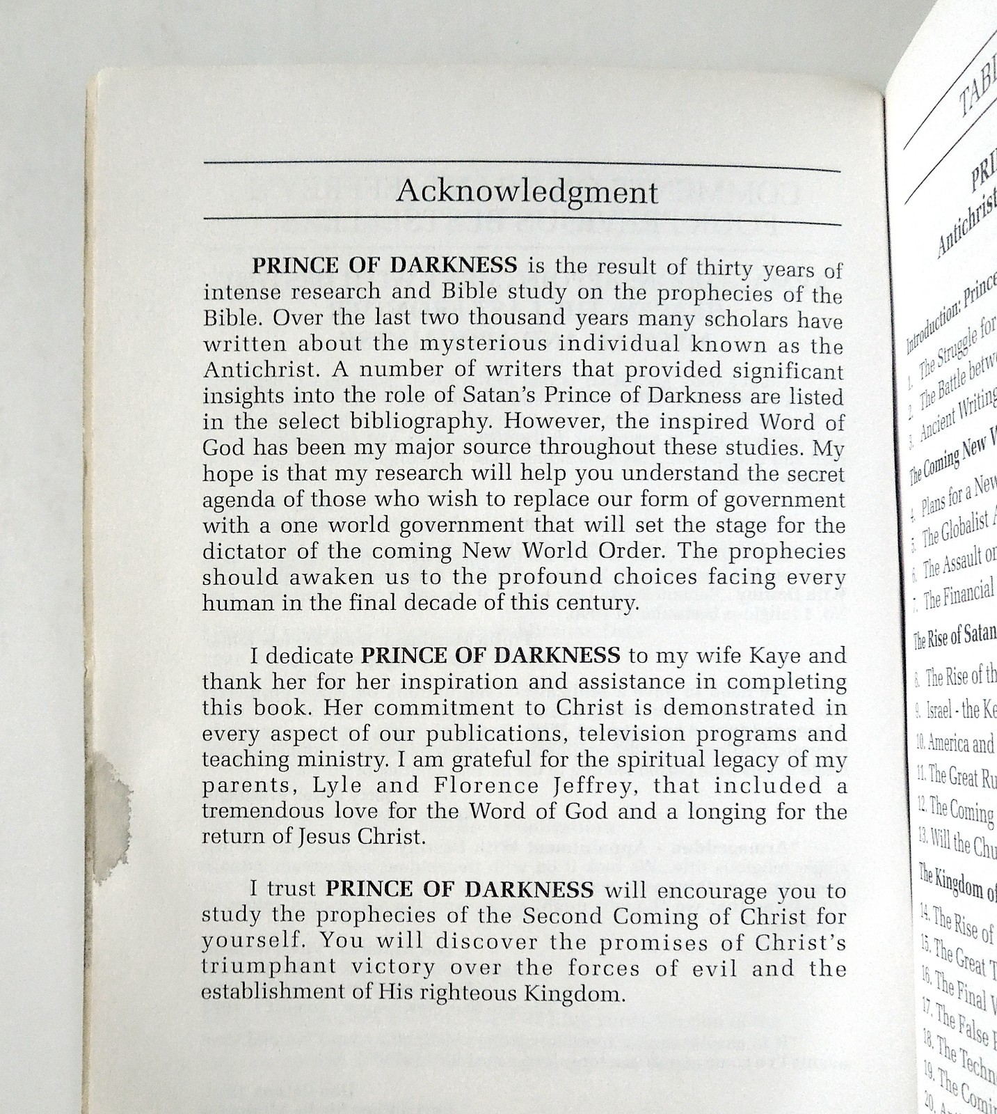 Prince of Darkness: Antichrist and the New World Order – Grant R. Jeffrey, 1994