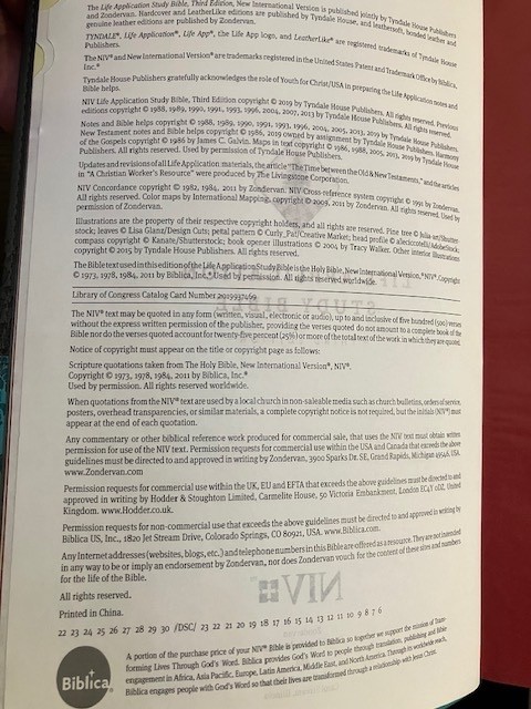 NIV Life Application Study Bible 3rd Edition Zondervan Gray Teal