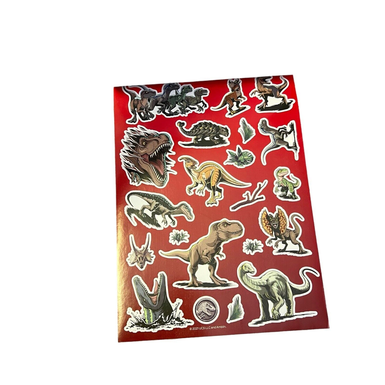 Jurassic World Create-a-Scene 2021 Activity Sticker Pad Read