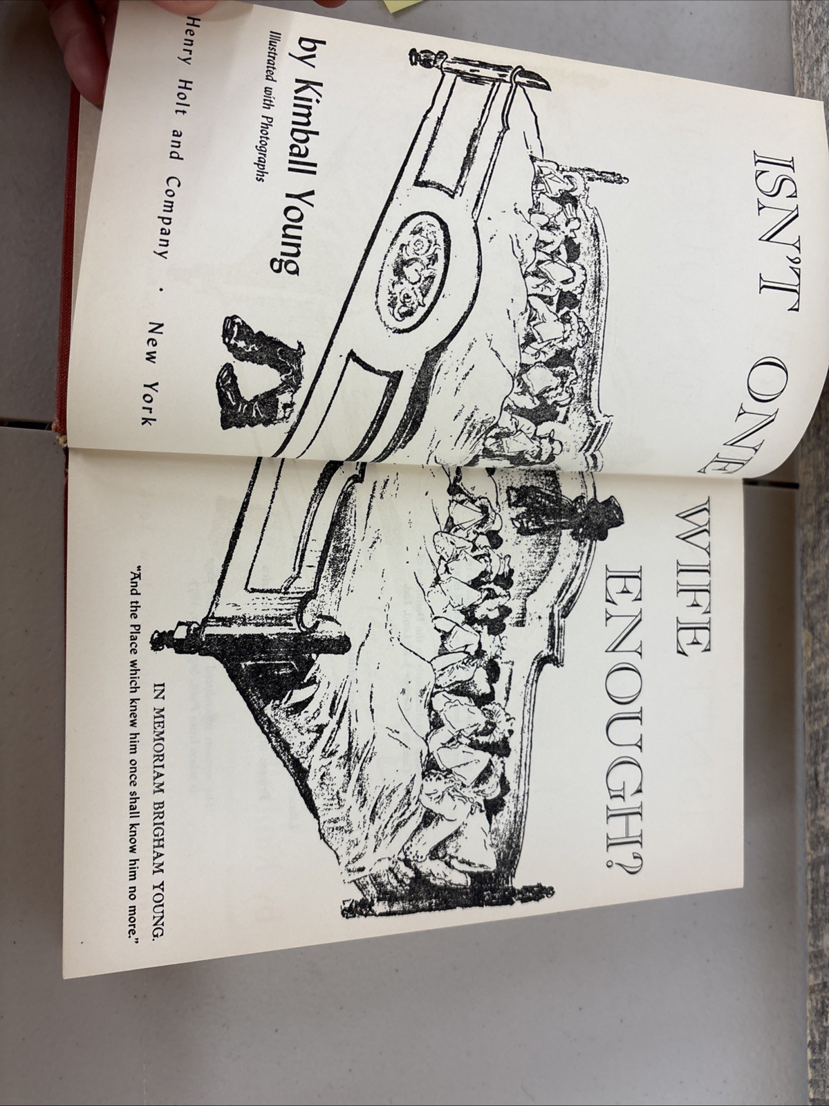 Isn’t One Wife Enough? The Story of Mormon Polygamy-1954 First Ed. w Dust Jacket