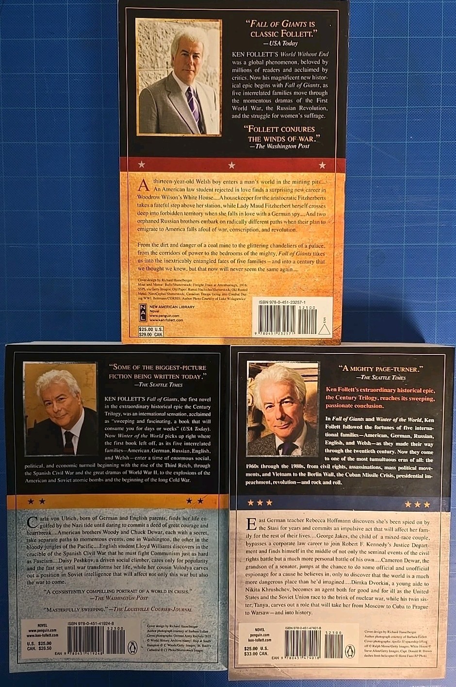 KEN FOLLETT Century Trilogy Series Trade PB Set 1-3