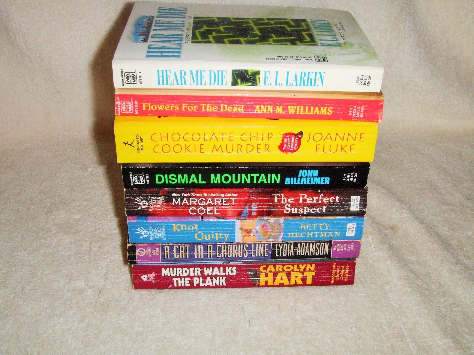 Lot Of 8 Assorted Cozy Mysteries ~ Mixed Authors ~ Used Paperbacks ~ e