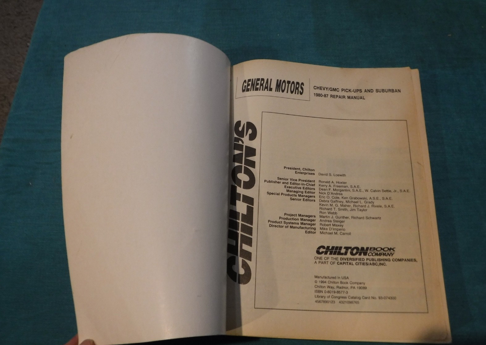 GM Full-Size Trucks, 1980-87 Full Size Trucks By CHILTON (1998, REPAIR MANUAL