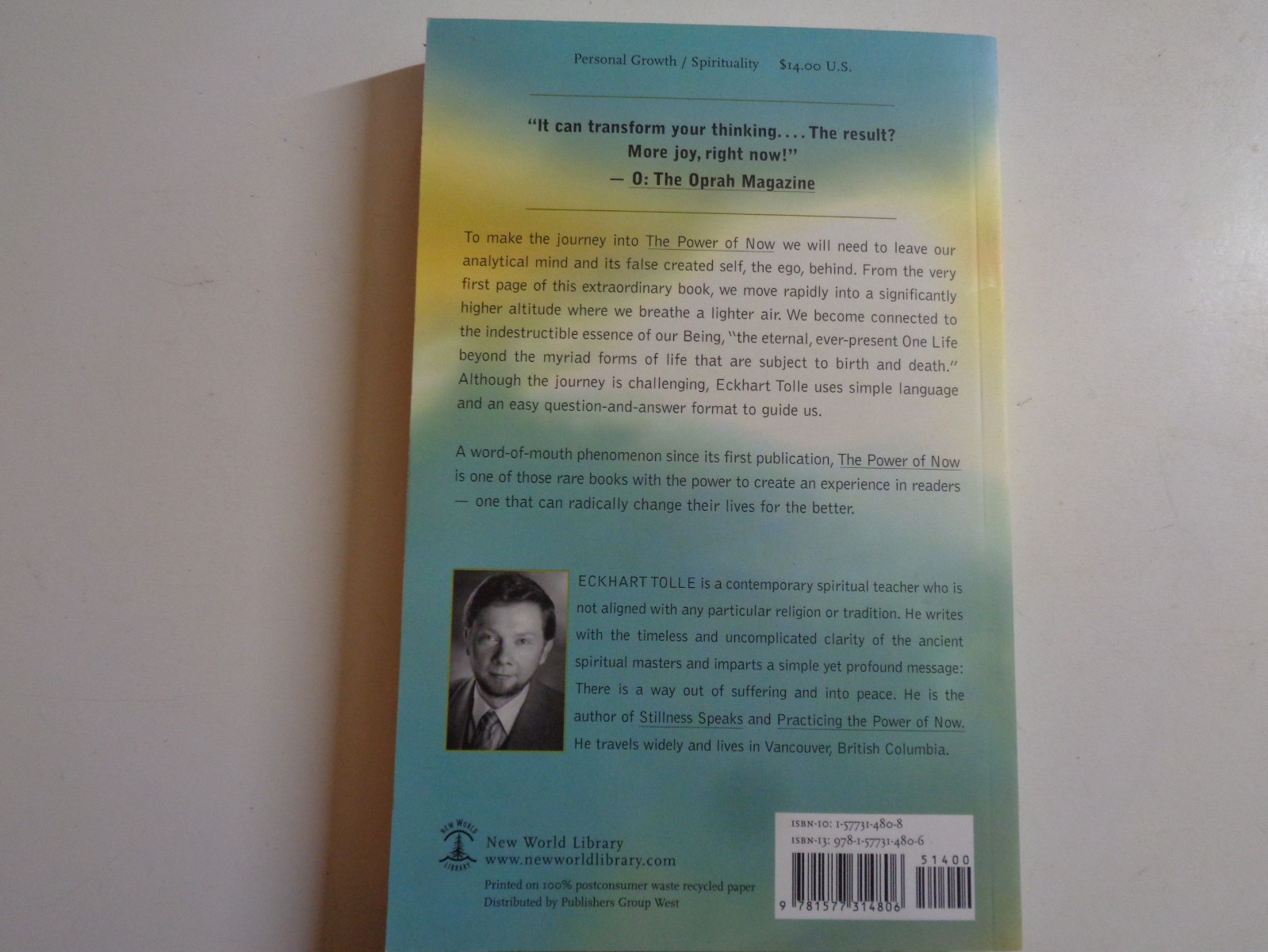 The Power of Now: A Guide to Spiritual Enlightenment by Tolle, Eckhart