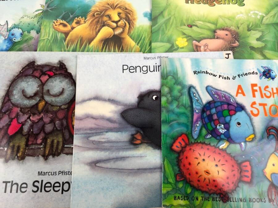LOT 13 Marcus Pfister Picture Books Fister Hopper Penguin Pete Dazzle Dinosaur