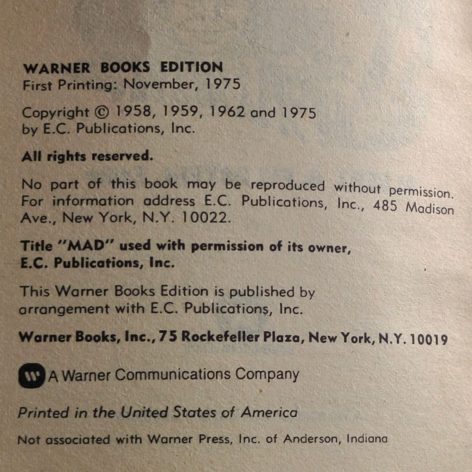 MAD in Orbit 1975 PB 1st Print William M. Gaines Satire Americana Sports Politic