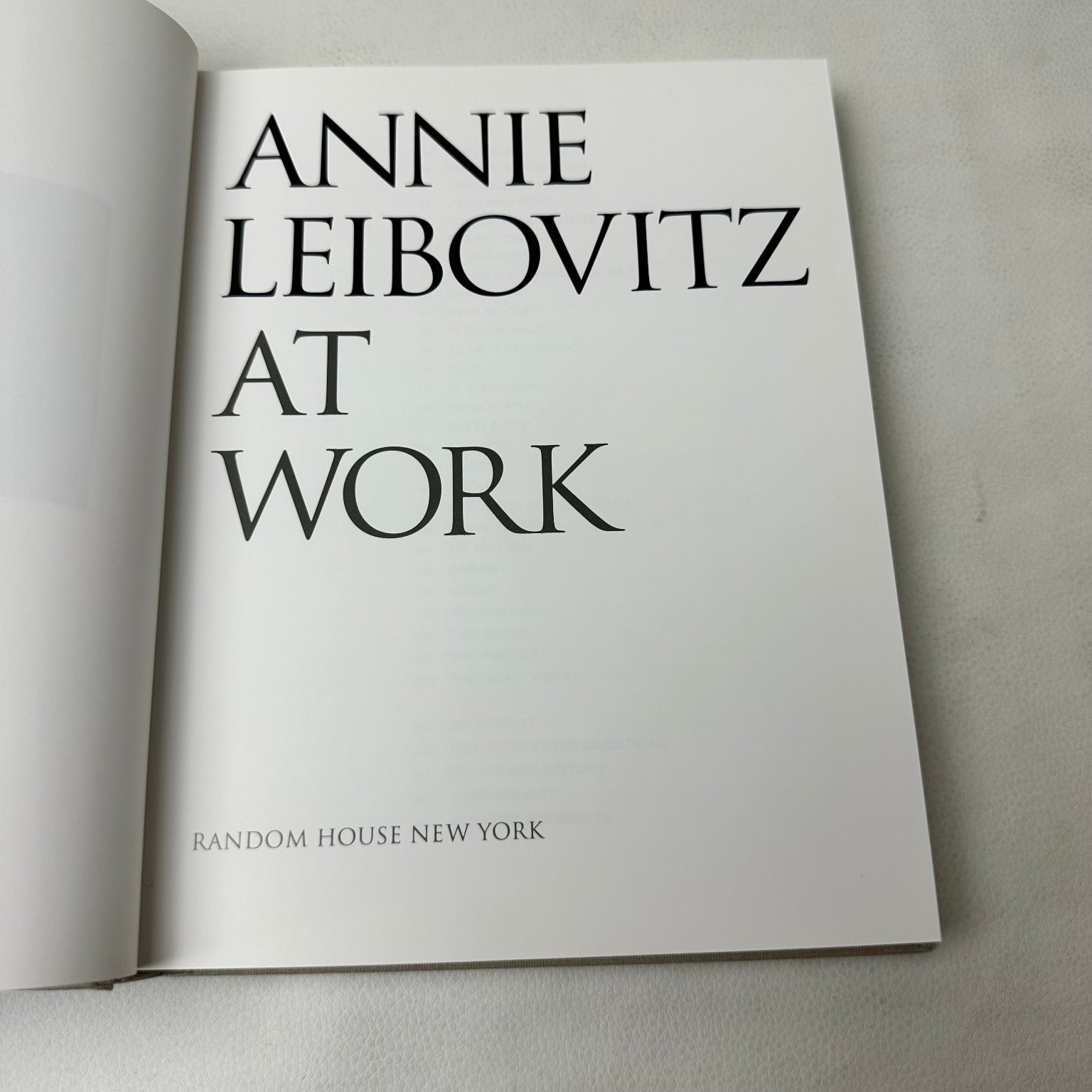 Annie Leibovitz At Work 2008 First Edition Photographer Memoir Random House
