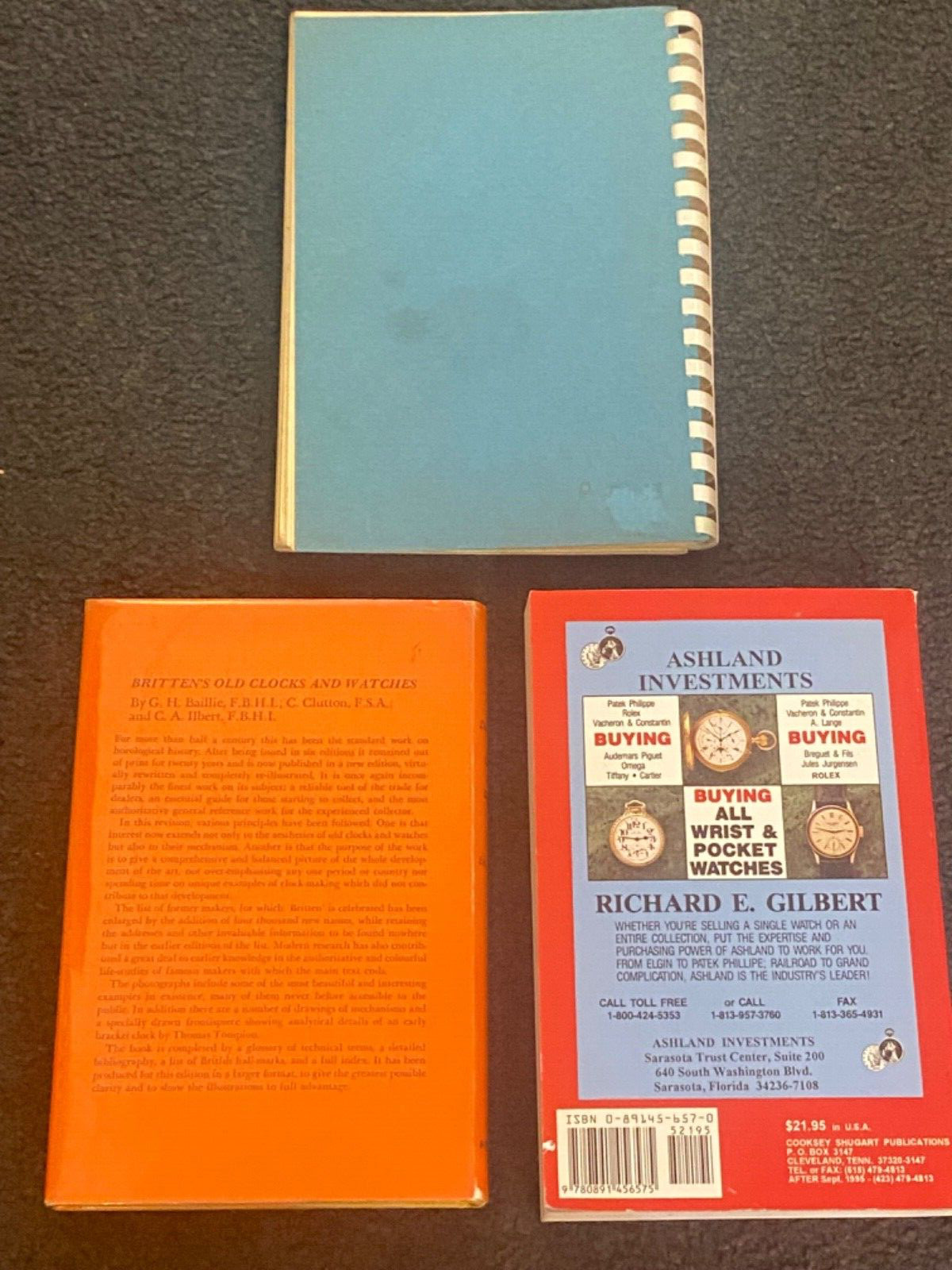 VINTAGE NICE LOT OF 3 WATCH AND CLOCK REPRAIR BOOKS FOR REPAIRMENT