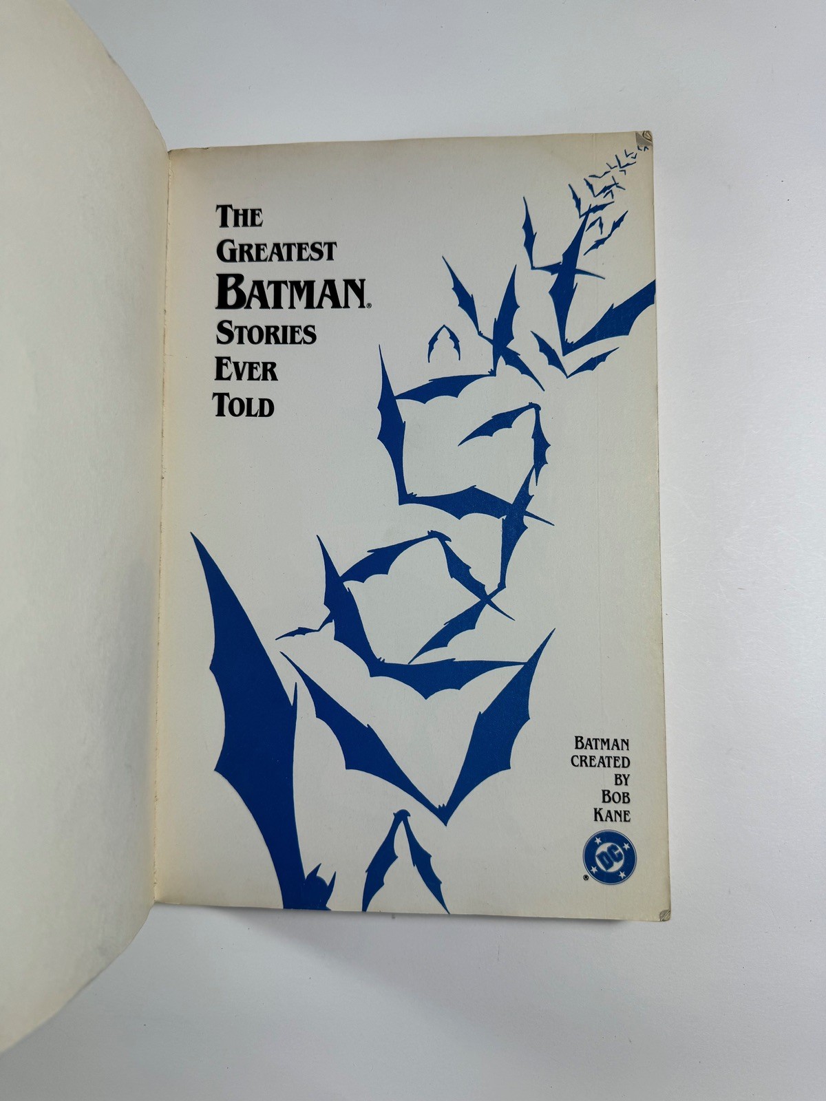 THE GREATEST BATMAN STORIES EVER TOLD #1 350-Pages 1988 Warner Books / DC Comics