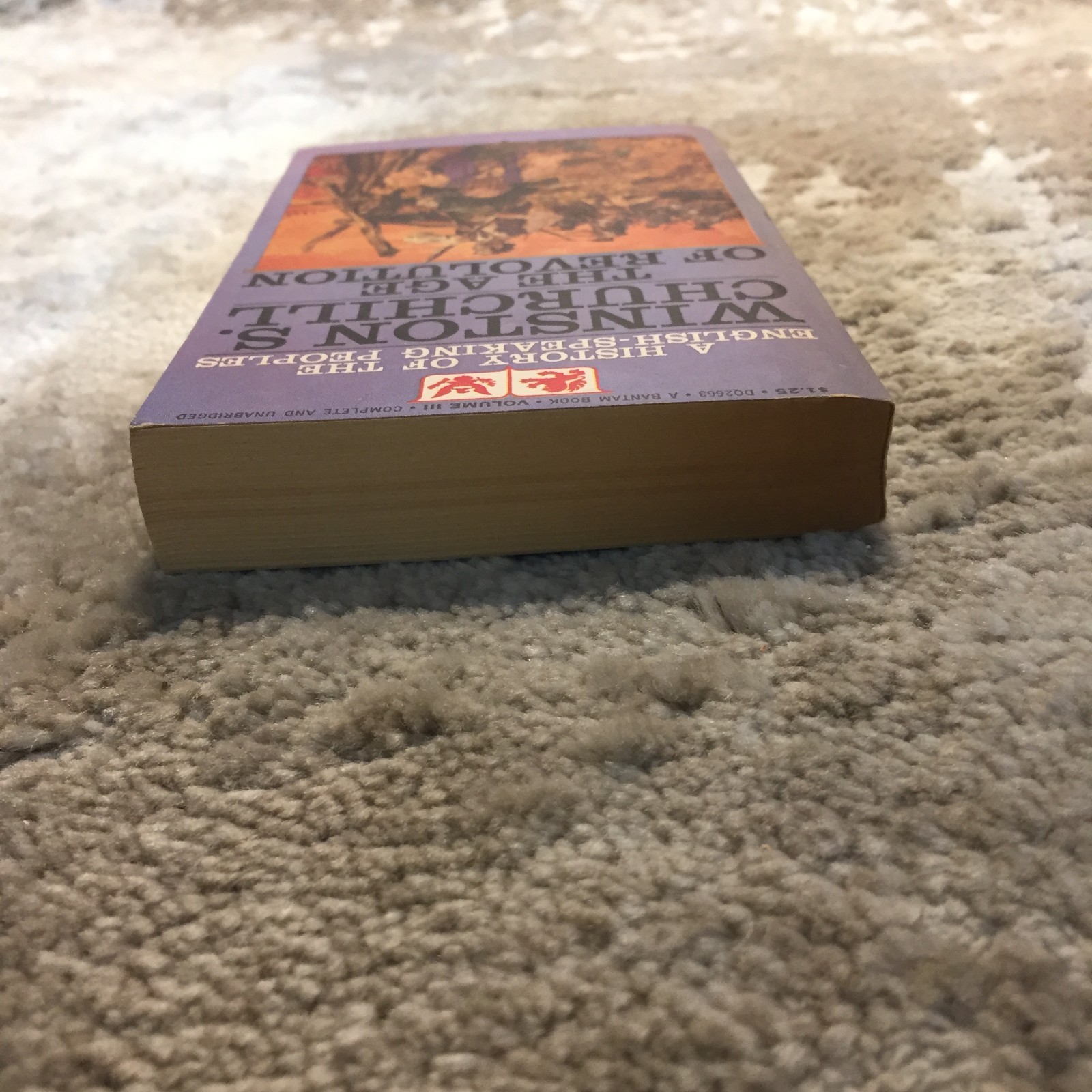 The Age Of Revolution Winston S. Churchill 1963 Bantam Books Colonial America