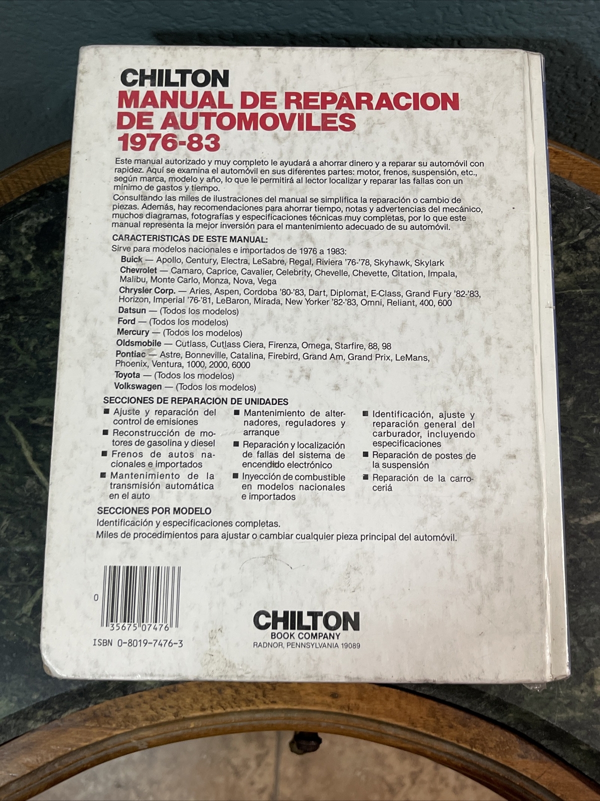 Chilton’s Spanish-Language Auto Repair Manual 1976-83 (Chilton’s Spanish-Langu..