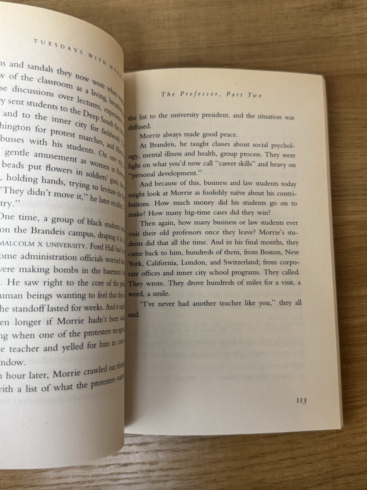 Tuesdays with Morrie : An Old Man, a Young Man, and Life’s Greatest Lesson, 25th