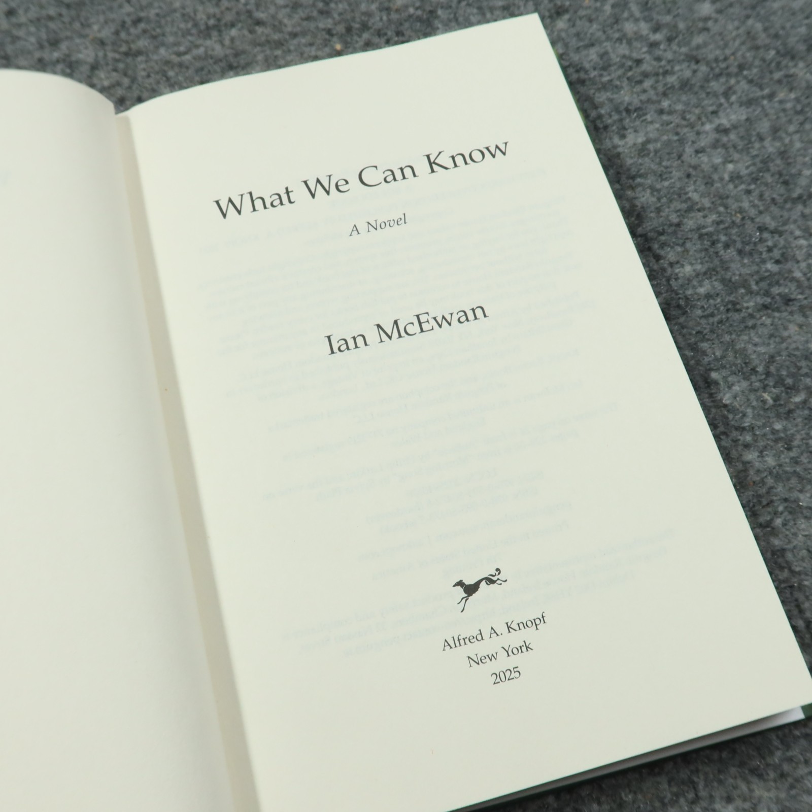 What We Can Know by Ian McEwan Hardcover EXCELLENT CONDITION