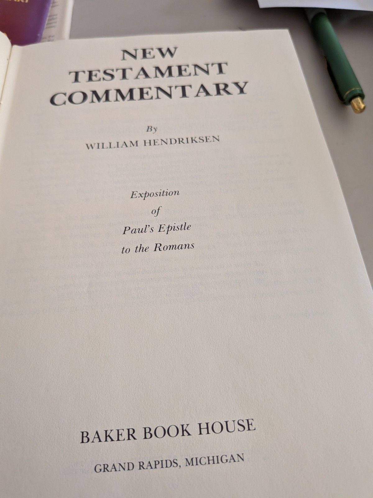 Romans, NT Commentary, William Hendriksen, HB, DJ, Baker Book House, Very Good