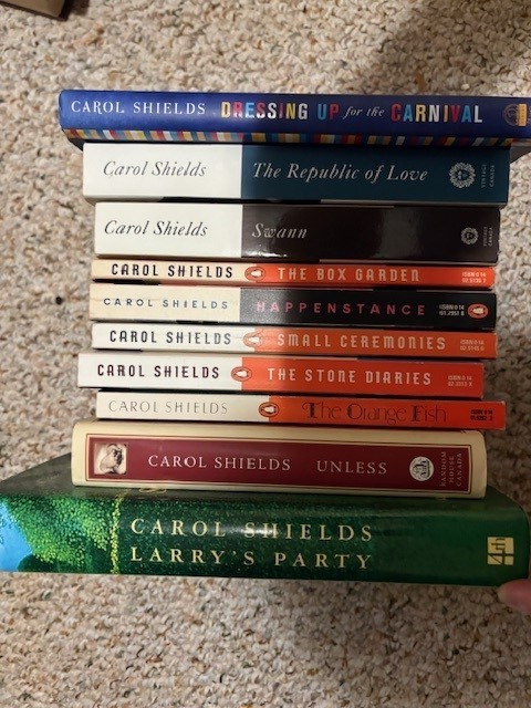 Carol Shields, Lot of 10 books, mixture of HB and PB. See Description for List