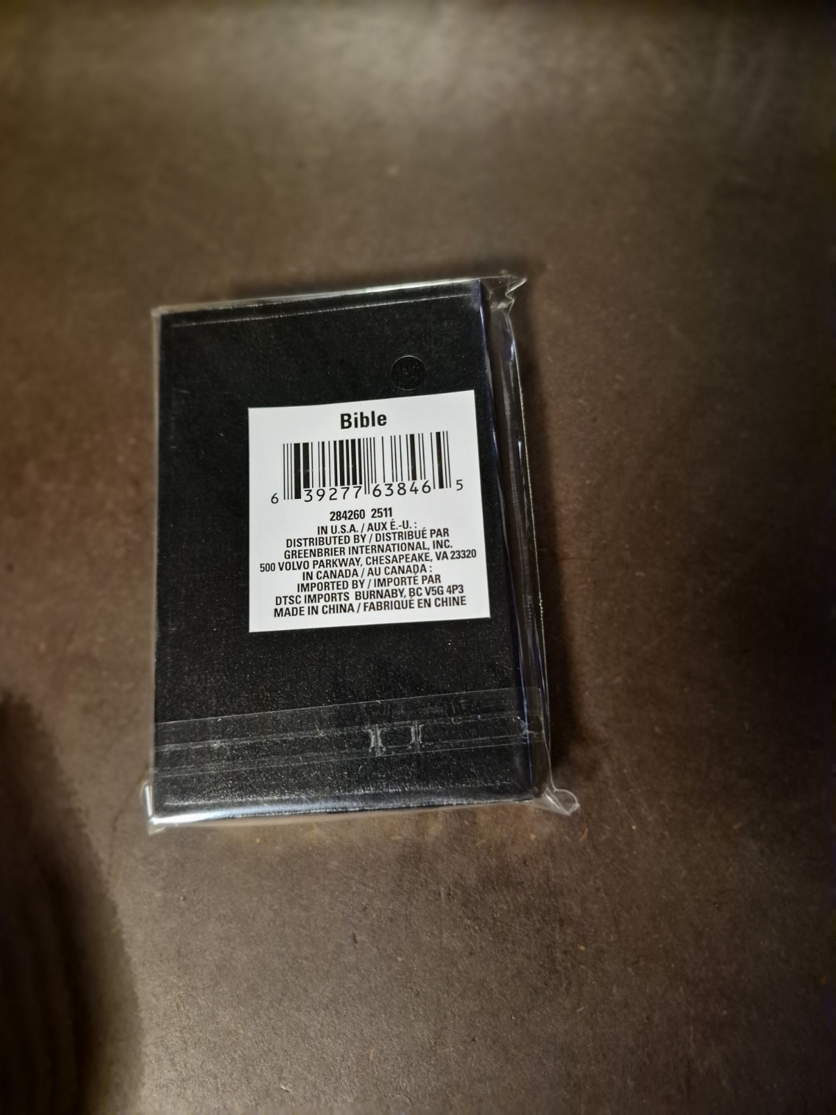 Holy Bible New Testament KJV Black Mini Leatherette 4.5” x 3” Wrapped in Plastic