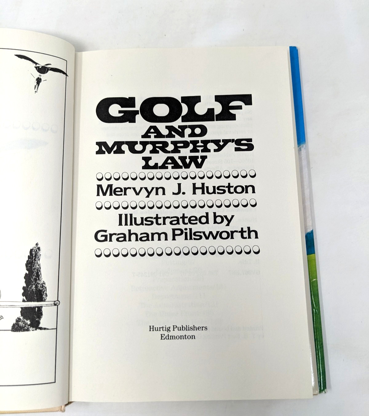 Golf and Murphy’s Law Mervyn J. Huston 1981 Hardcover Vintage Sports Humor