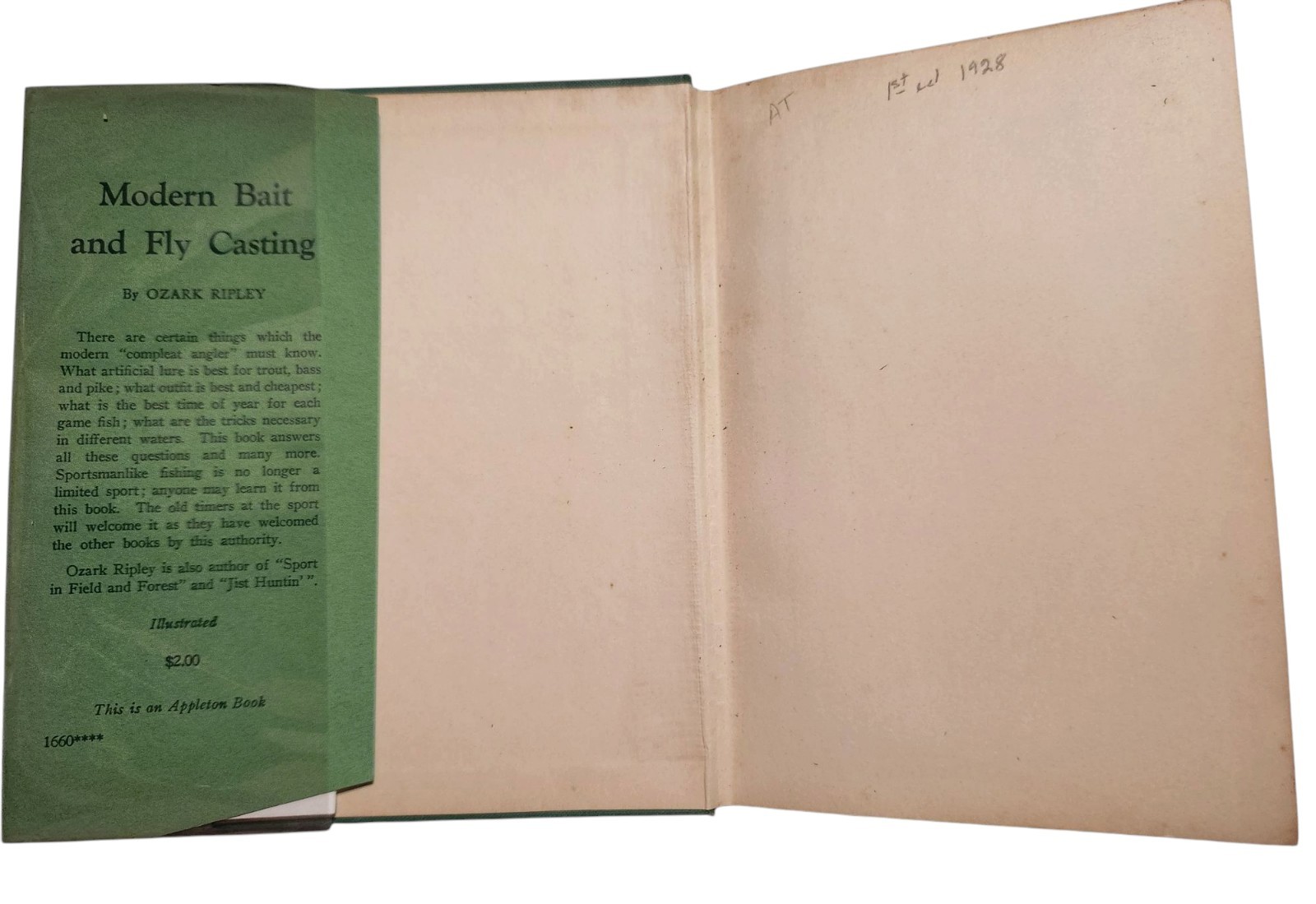 Modern Bait & Fly Casting 1928 by Ozark Ripley, D. Appleton & Co.