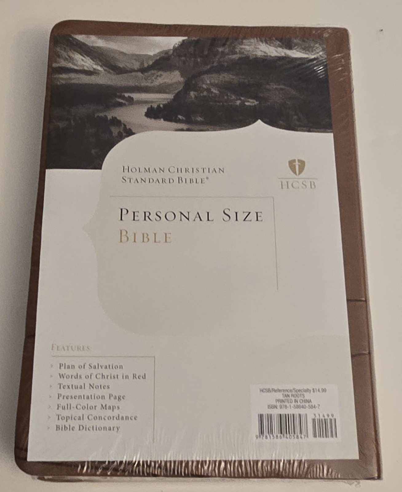 HCSB Personal Size Bible Tan Roots Imitation Leather Brand New Sealed
