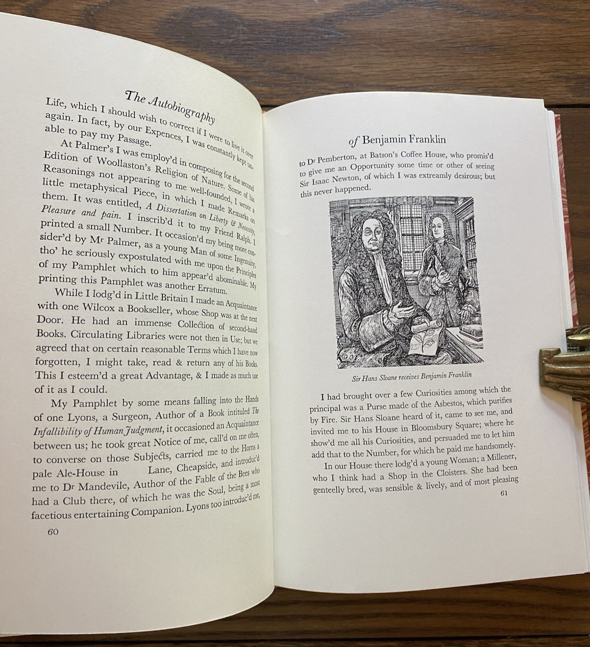 Autobiography of Benjamin Franklin 1951 from Manuscripts HC SC Sandglass Heritag